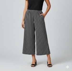 REWIND Striped Slimming Capris Stretch XL
